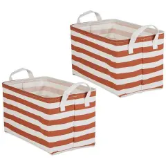 DII&reg; Striped Laundry Bins, 2ct. Cinnamon Stripe