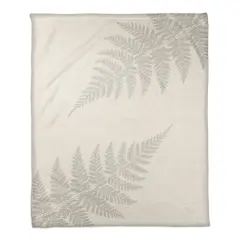 Neutral Fern 50" x 60" Coral Fleece Blanket