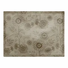 Sunflower Icons Cotton Twill Placemat Brown
