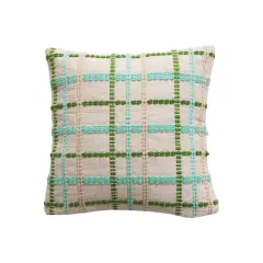 Hello Honey&reg; 18" x 18" Square Woven Cotton & Wool Pillow