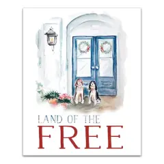 Dogs On A Porch Canvas Wall Art