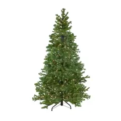 6.5ft. Pre-Lit Medium Pine Artificial Christmas Tree, Clear Lights