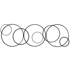 Fetco Ruth Black Abstract Circle Chain Metal Wall Art