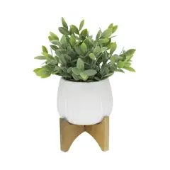 Flora Bunda&reg; 10.7" Tea Leaf in Ridge Pot On Stand
