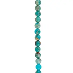 Aqua Serpentinite Jasper Round Beads by Bead Landing&trade;
