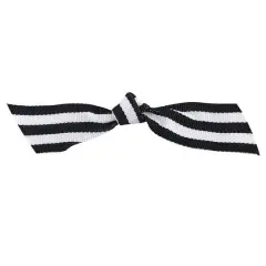 JAM Paper 7/8" Grosgrain Twist Tie Flair Bows, 100ct. Black/White Stripes