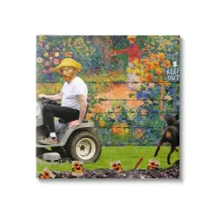 Stupell Industries Van Gogh Gardening Flowers Farmer Dog Collage Canvas Wall Art
