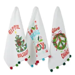 DII&reg; Hippie Holidays Printed Dishtowel Set