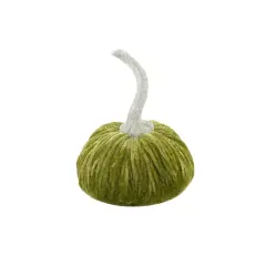 Flora Bunda&reg; 5" Velvet Decorative Pumpkin Green