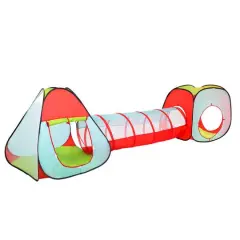 Toy Time Kids Tent, Cube & Tunnel Pop Up Playhouse Hut