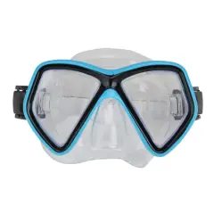 Swim Central 6.25" Aqua Blue & Black Monaco Children's Swimming Mask
