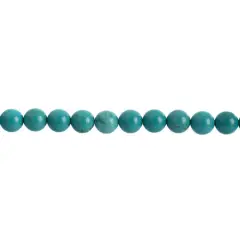 John Bead Earth's Jewels Natural Stone Round Beads, 8mm Turquoise Howlite