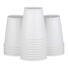 JAM Paper 12oz.Plastic Party Cups, 20ct. White