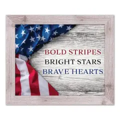 Bold Bright Brave Western Framed Print White