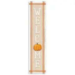 Welcome Pumpkin 10.5" x 47" Porch Leaner