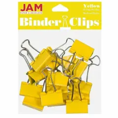 JAM Paper 1.25" Colorful Binder Clips, 30ct. Yellow