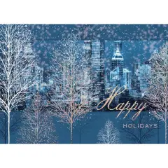 JAM Paper 5" x 7" City Through the Trees Blank Cards & Matching Envelopes Set, 25ct.