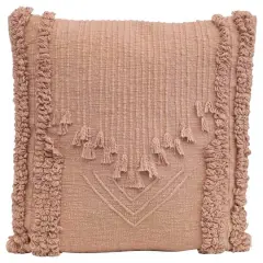 Hello Honey&reg; Pink Embroidered Pillow with Decorative Front Tassels