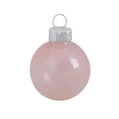 Whitehurst 40 Pack 1.5" Transparent Glass Ball Ornaments Pale Pink