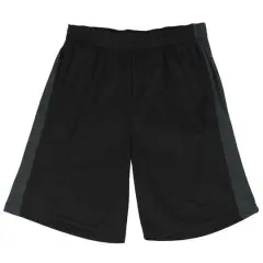 Galaxy by Harvic Boys Active Trim Mesh Basketball Shorts Black/Gray