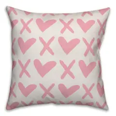 XO Pink Throw Pillow