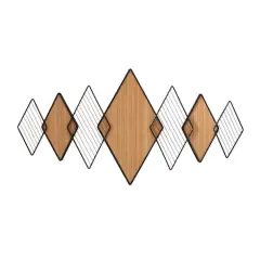 Brown Bamboo Modern Wall Decor, 42" x 2" x 22"