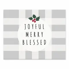 Joyful Merry Blessed 10x8 Tabletop Canvas