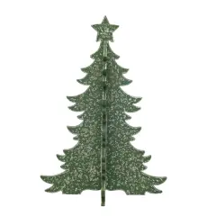 Hello Honey&reg; 18.75" Distressed Green Interlocking Christmas Tree with Star