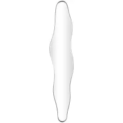 59" Black Metal Framed Abstract Wavy Wall Mirror