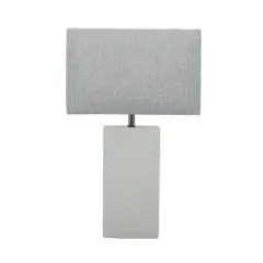 23" White Ceramic Traditional Table Lamp