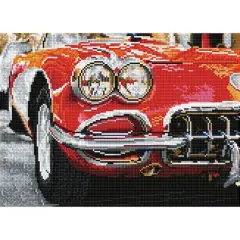 Diamond Dotz&reg; Intermediate Red Sports Car Diamond Art Painting Kit
