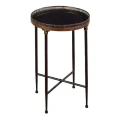 2ft. Black Iron Traditional Accent Table