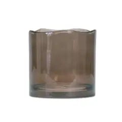 Brown Decorative Wavy Glass Vase
