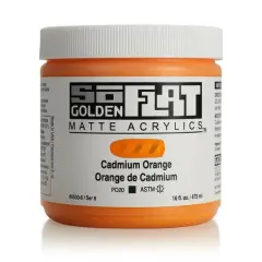 Golden&reg; SoFlat Matte Acrylic Paint, 16oz. Cadmium Orange
