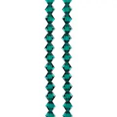 Preciosa Glass Crystal Bicone Beads, 6mm by Bead Landing&trade; Emerald