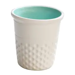 Dritz&reg; Novelty Ceramic Thimble Container Aqua