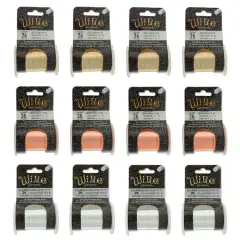 The Beadsmith&reg; Wire Elements&trade; 25 Gauge Tarnish Resistant Medium Temper Gold, Silver & Copper Wire, 12ct.