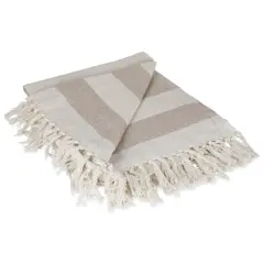 DII&reg; Stone & Off White Cabana Stripe Throw