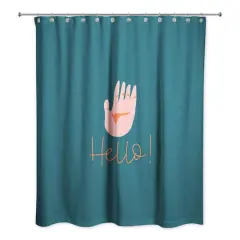 Hello Wave Shower Curtain