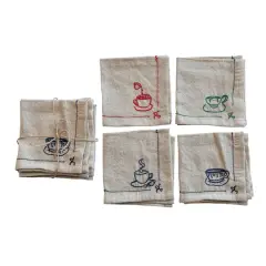 Hello Honey&reg; Coffee & Tea Cotton & Linen Cocktail Napkins, 4ct.