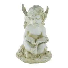 12" Sitting Cherub with Book Outdoor Garden Statue