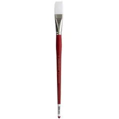 Connoisseur&reg; All Media White Taklon Long Handle Flat Brush