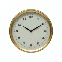 Hello Honey&reg; 10" Brass Finish Metal Table Clock