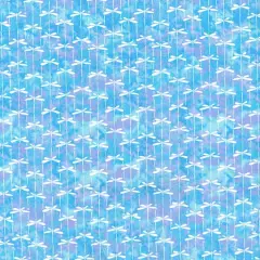 Fabric Traditions Blue Fireflies Cotton Fabric