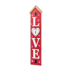 Glitzhome&reg; 42" Valentine's Wooden "LOVE" House-shaped Porch D&eacute;cor