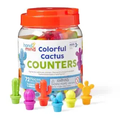 Hand2mind&reg; Colorful Cactus Counters