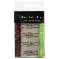JAM Paper Fashion Polka Dot & Damask Binder Clips