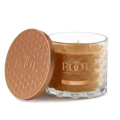 Root Candles Signature 3-Wick Honeycomb Beeswax Blend Jar Candle Macaron
