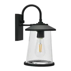 Hello Honey&reg; Robert Stevenson Lighting Hudson 14.5" Distressed Zinc Metal & Seedy Glass Outdoor Light