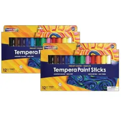 Creativity Street&reg; Primary Colors Glide-On Tempera Paint Sticks, 2 Packs of 12